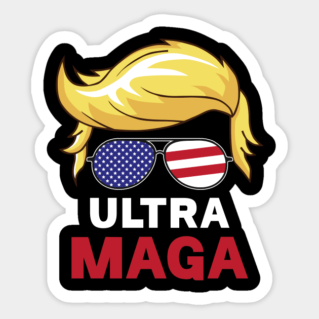 Trump Hair Ultra Maga Sticker by petemphasis